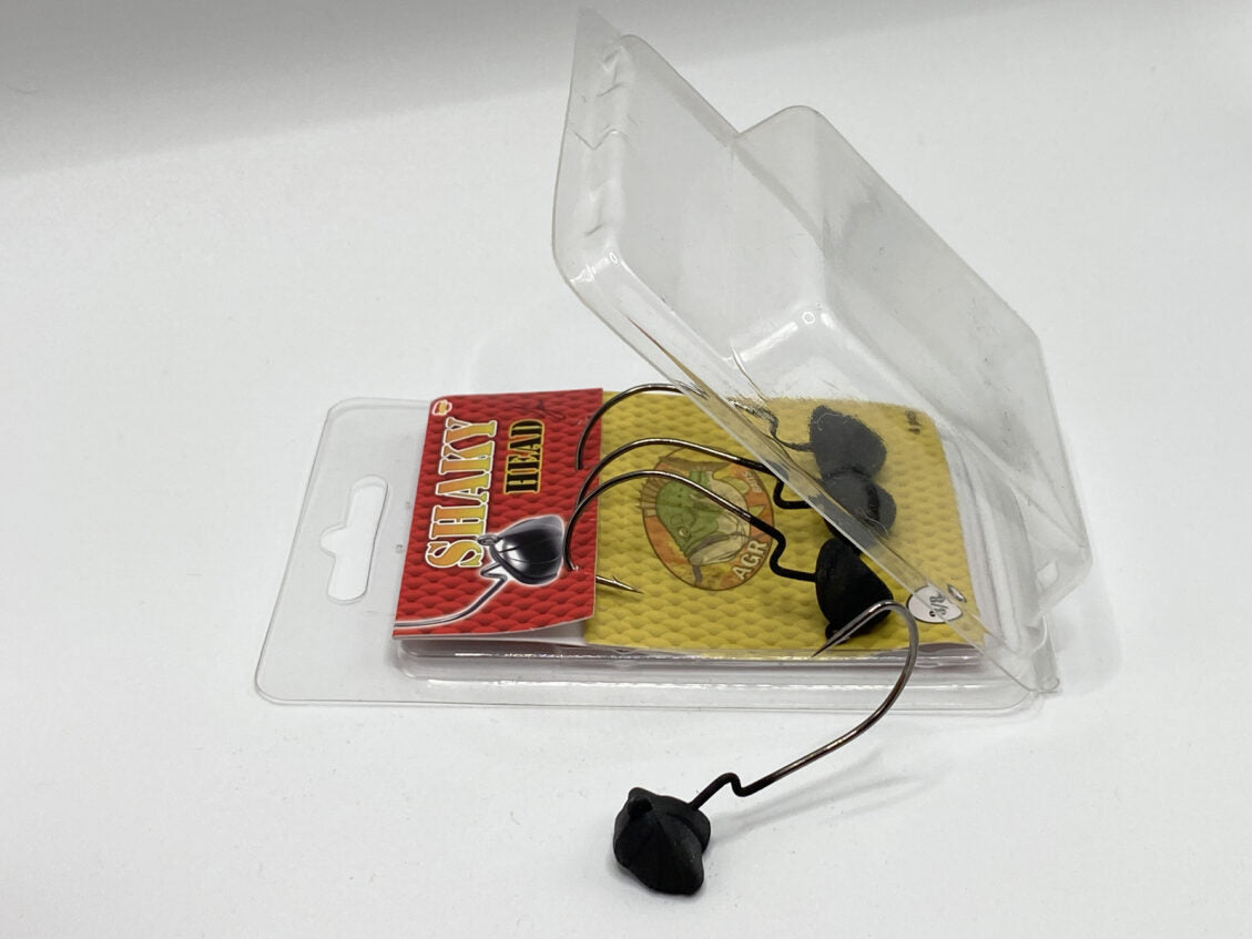 Hameçons AGR Shaky Head Matte Black 3/0
