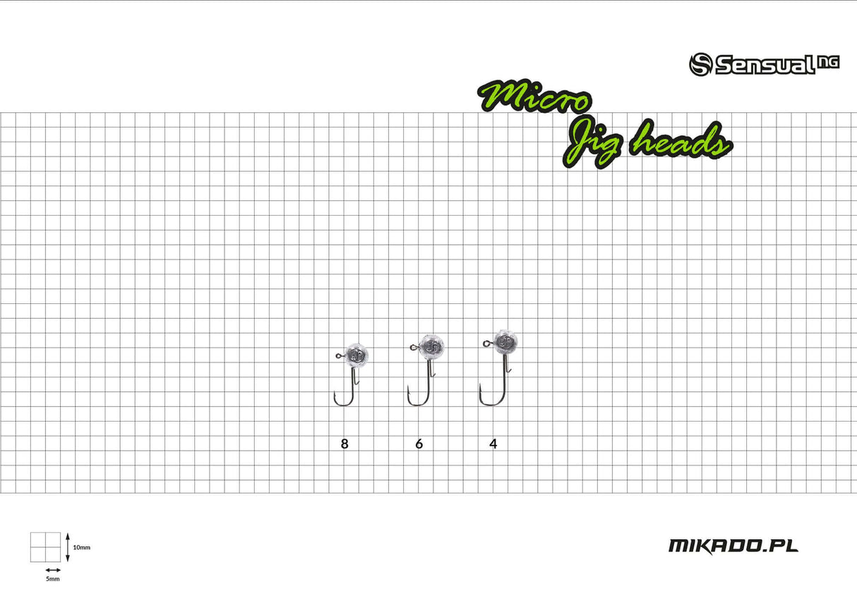 Hameçons Mikado Micro sensuel Jig Head 3g