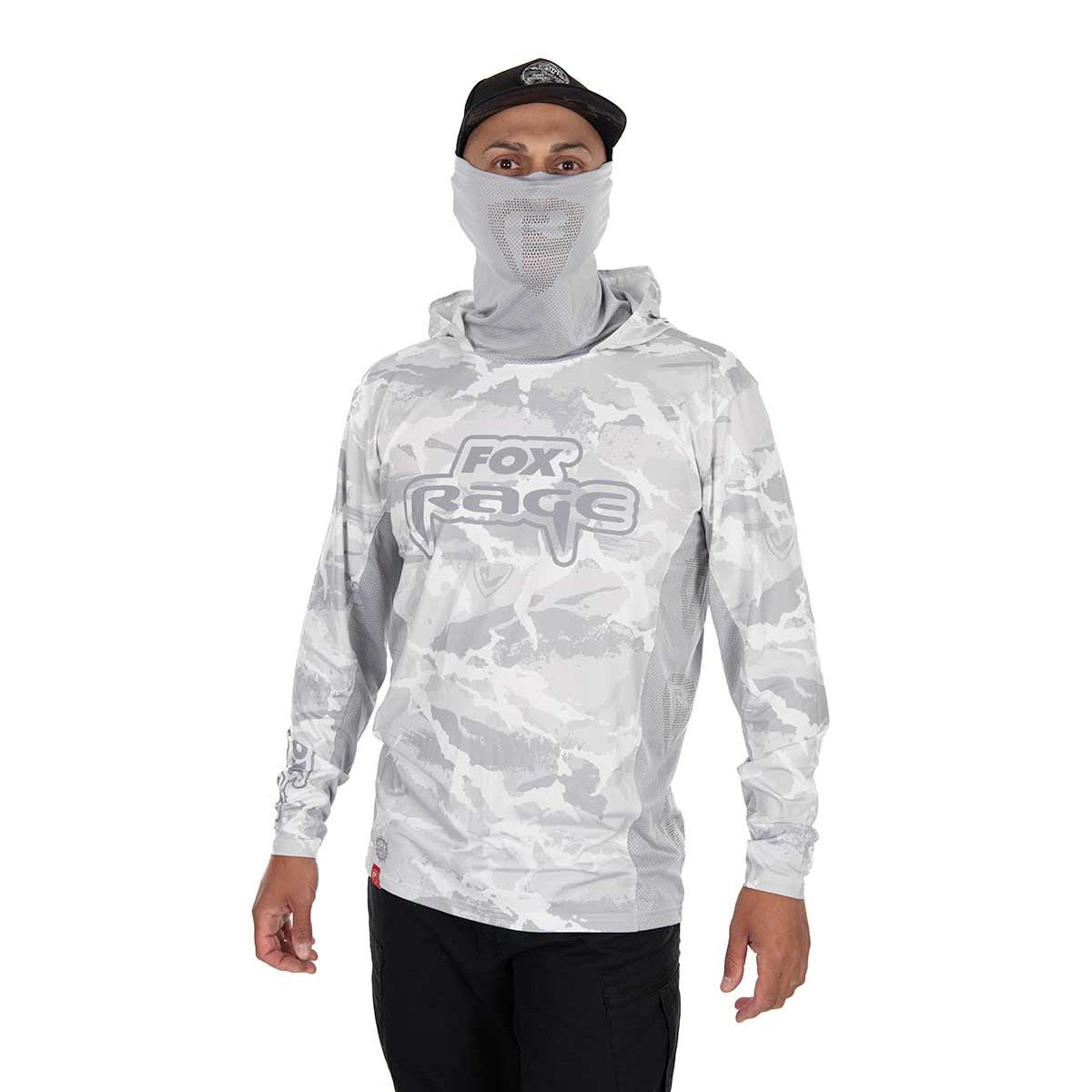 T-shirt technique avec capuche UV Fox Rage Camo clair
