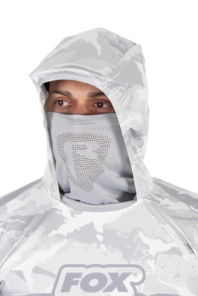 T-shirt technique avec capuche UV Fox Rage Camo clair