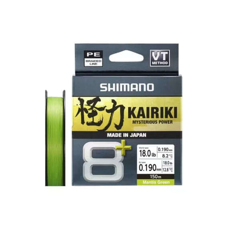 Ligne Tressée Shimano Kairiki 8+ Vert 300 m