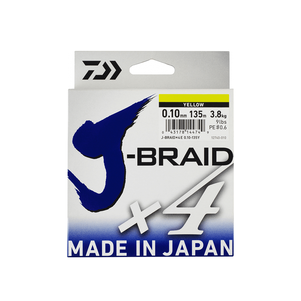 Ligne Tressée Daiwa J-Braid 4B Vert 135 m