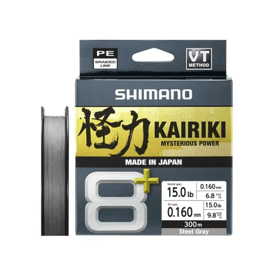 Ligne Tressée Shimano Kairiki 8+ Gris 300 m