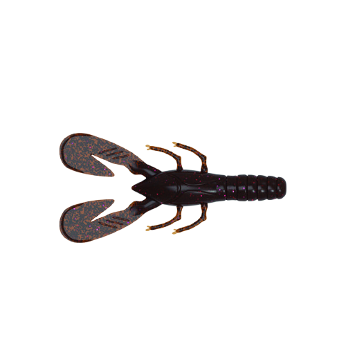 Leurre souple AGR Lethal Craw 85 mm Marron Pourpre