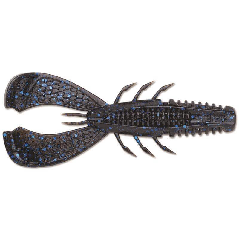 Leurre souple Crabe Rapala Crushcity Cleanup Craw 3 - 90 mm Noir Bleu Flocon