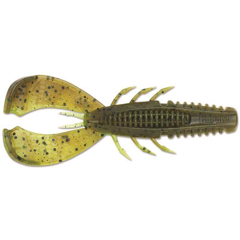 Leurre souple Crabe Rapala Crushcity Cleanup Craw 3 - 90 mm Vert Citrouille Chartreuse Poivre