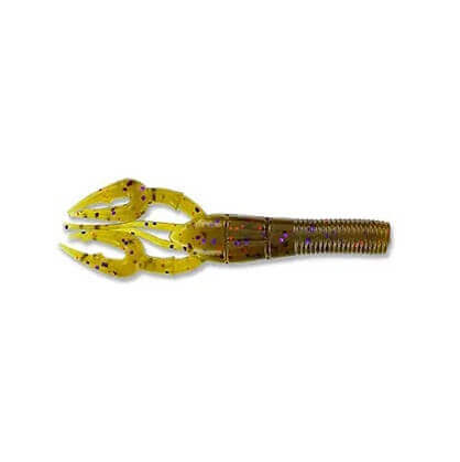 Leurre souple Yamamoto Fat Baby Craw 3.75" - 95 mm Vert Citrouille Pourpre Flocon de cuivre