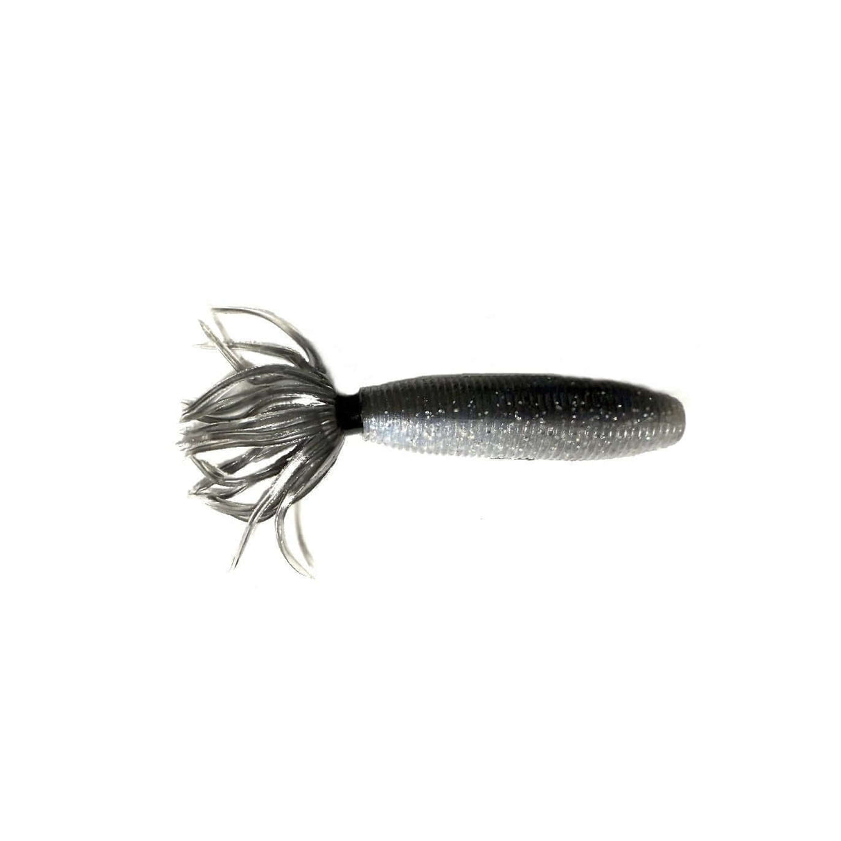 Yamamoto Fat Ika 4" (100 mm) fishing lure in Alpha Jewel Grey, designed for bass and predator fishing.
