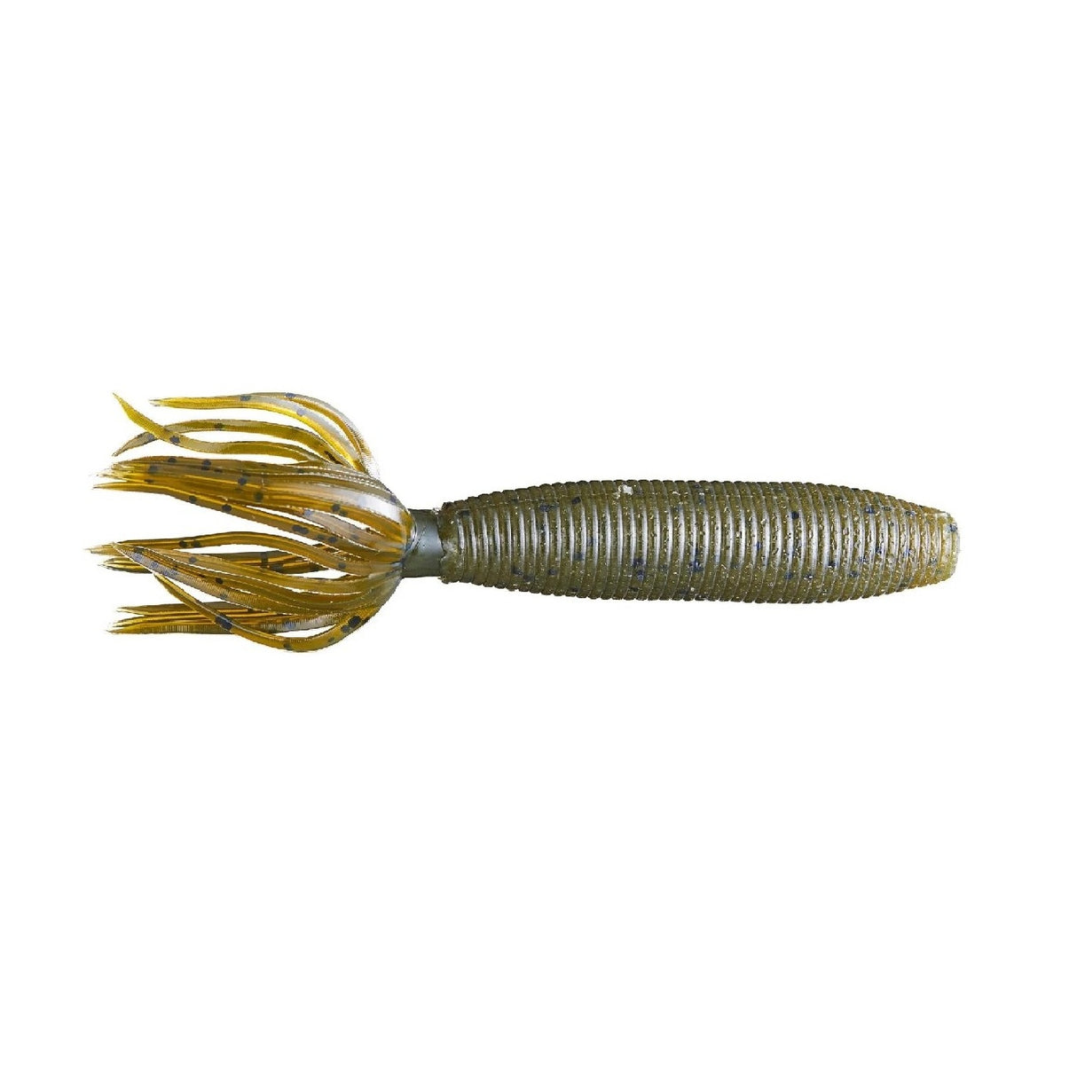 Leurre souple Yamamoto Fat Ika 4'' 100 mm Green Pumpkin Black Flake