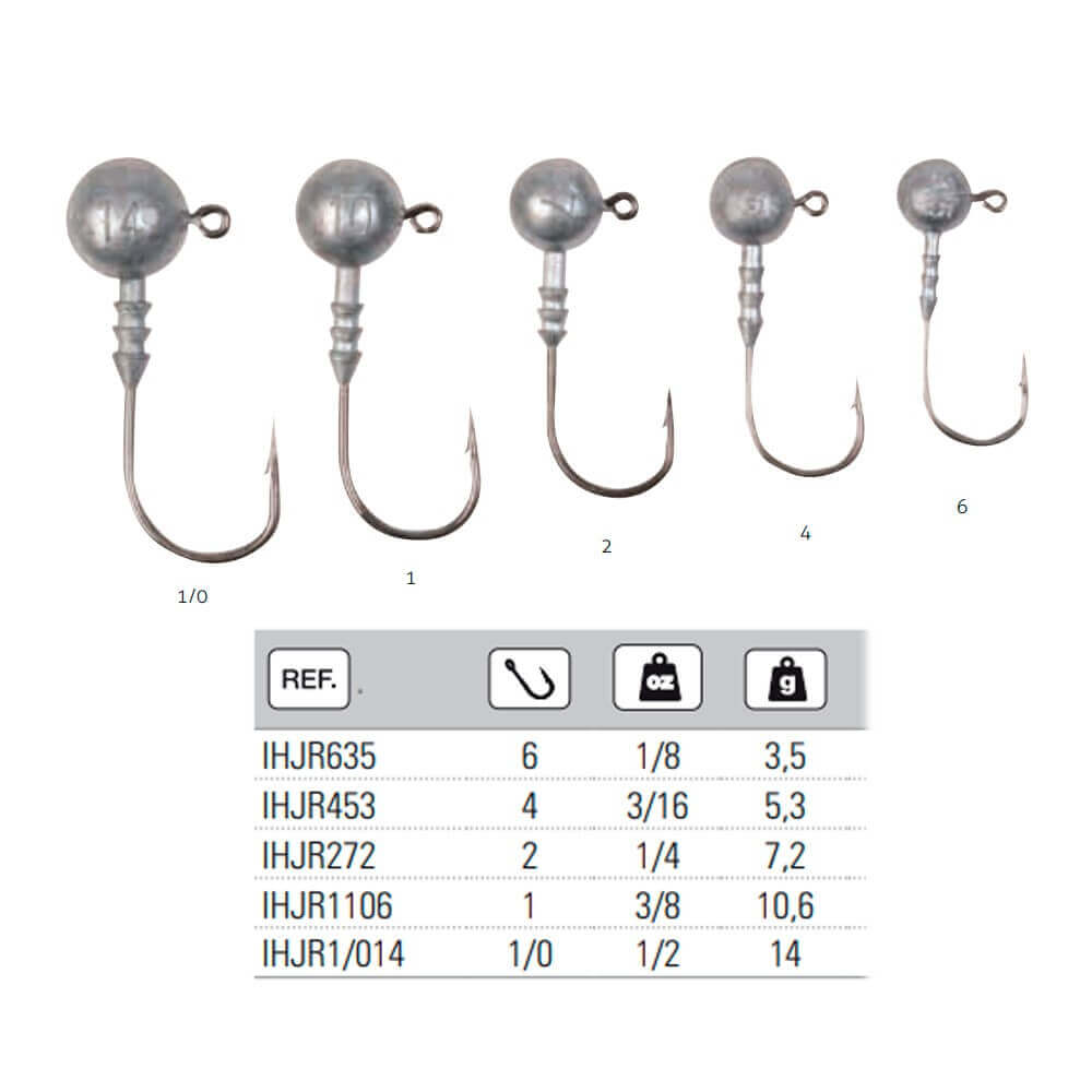 Anzuelos Jig Hart Head 1/0 - 14 g - Tienda Bass
