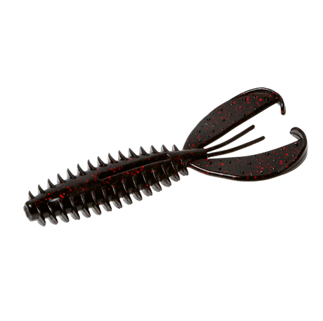 Vinilo Zoom Z-Craw Jr Worm 90 mm Black Red Glitter