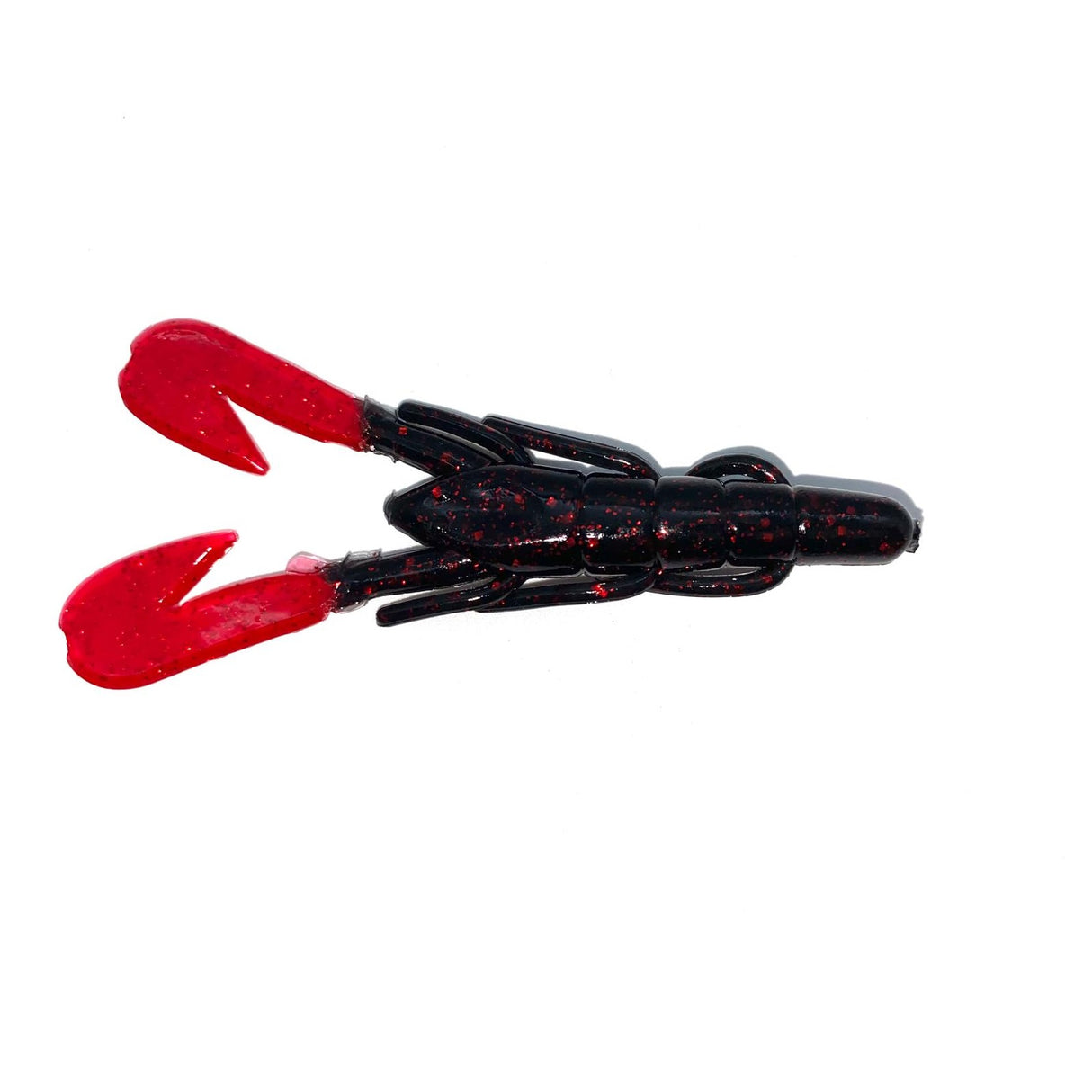 Vinyle Zoom Ultra Vibe Speed Craw 90 mm Noir Rouge Rouge pailleté