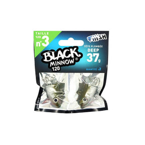 Cabeza plomada Black Minnow Nº3 120 Deep - 37 g Khaki - Tienda Bass