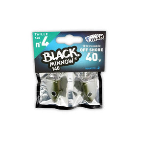 Cabeza plomada Black Minnow Nº4 140 Off Shore - 40 g Khaki - Tienda Bass