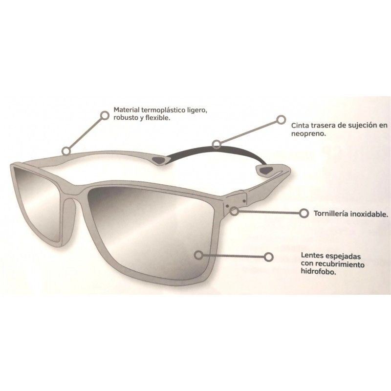 Gafas de sol polarizadas Hart espejo gris - Tienda Bass