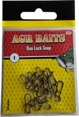 Grapas AGR Duo Lock Snap Black Nickel - Tienda Bass