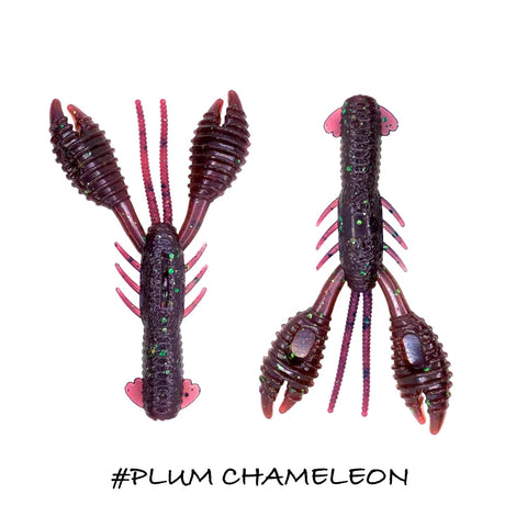 Vinilo Cangrejo Iberican Lures Baby Fighter Krab 76 mm Plum Chameleon - Tienda Bass