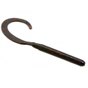 Vinilo Zoom Curly Tail 100 mm Black Red Glit - Tienda Bass