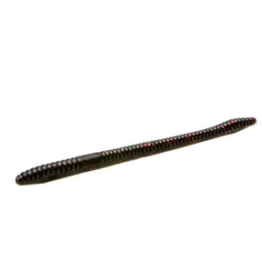Vinilo Zoom Finesse Worm 120 mm Black Red Glitter - Tienda Bass